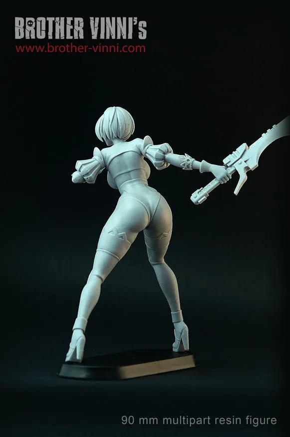 Brother Vinni Cyber Mercenary figurine résine 90 mm femme