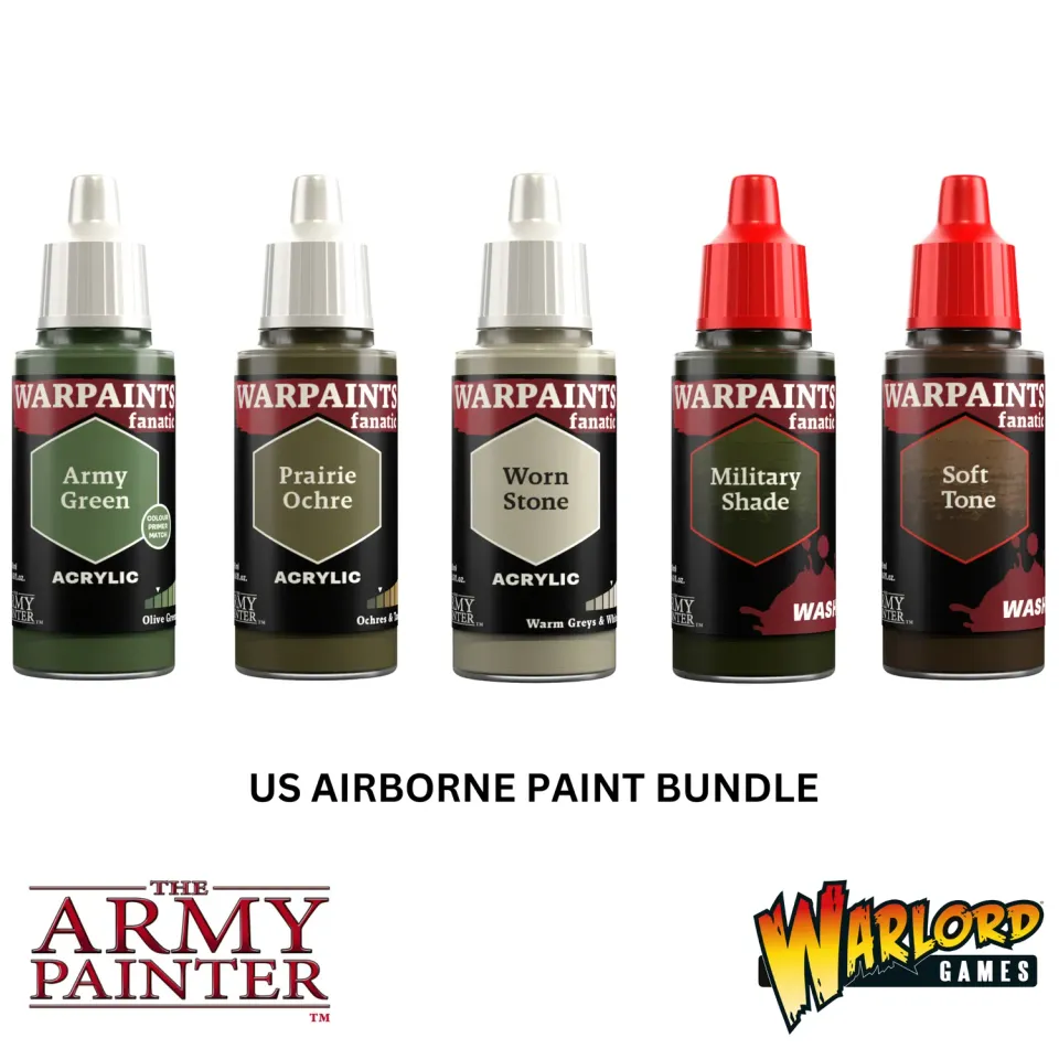 Bolt Action US Airborne set 5 peintures Fanatic parachutistes