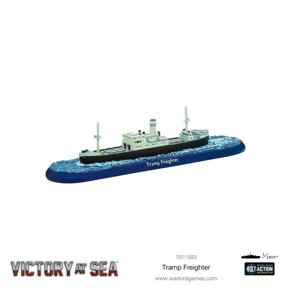Warlord Games Victory at Sea Tramp Freighter navire résine convoy