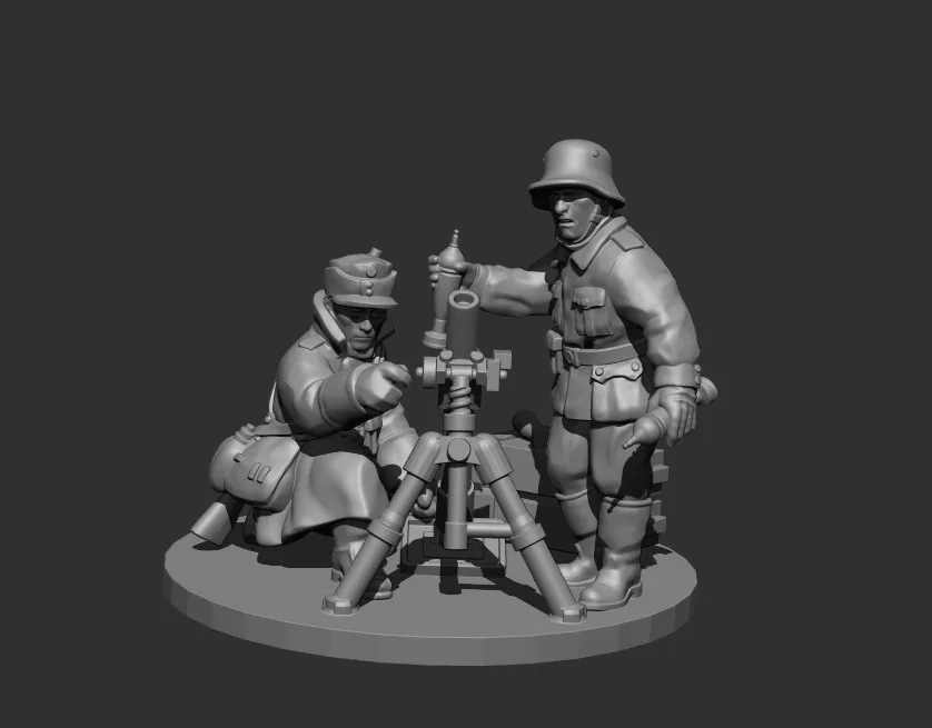 Armes collectives et supports finlandais figurines résine 28mm