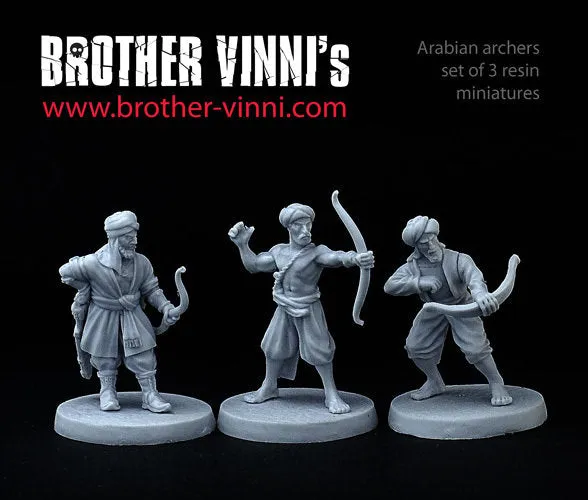 Brother Vinni Saracen Archers figurine 28 mm lot 3