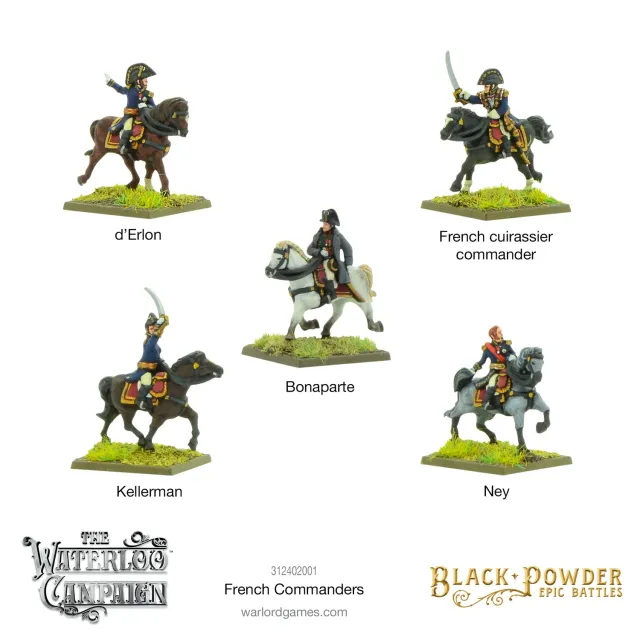 Black Powder Epic Battles commandants français coffret 5 figurines résine