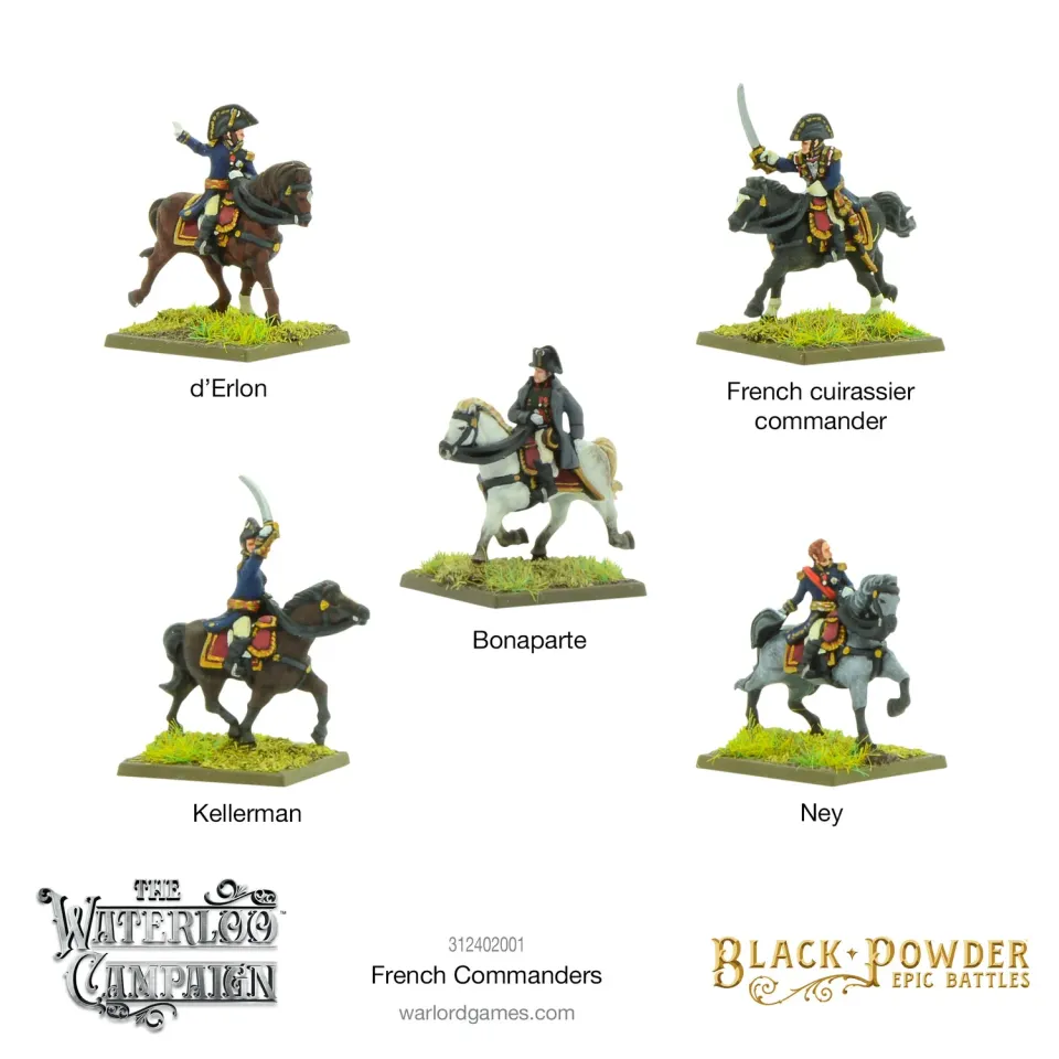 Black Powder Epic Battles commandants français coffret 5 figurines résine