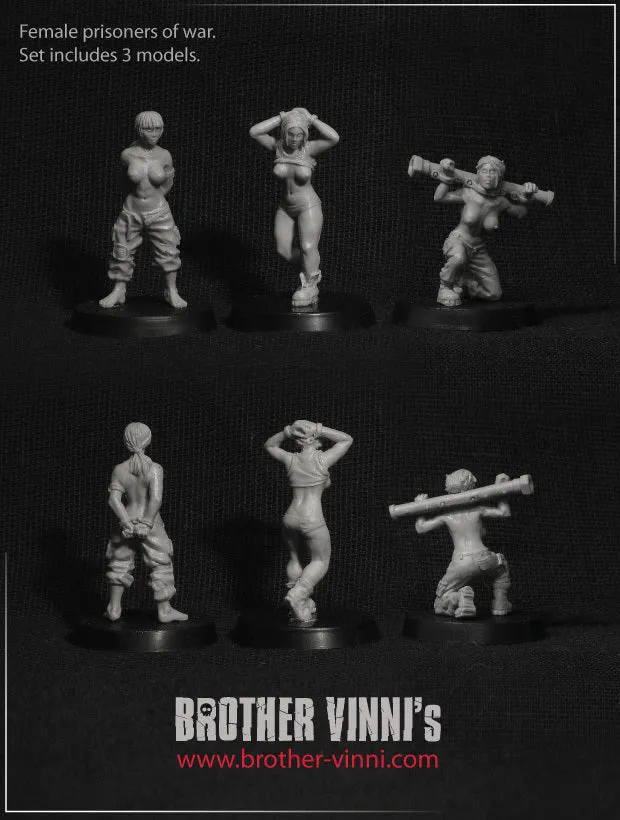 Brother Vinni Captives lot 3 figurines résine 28 mm otages