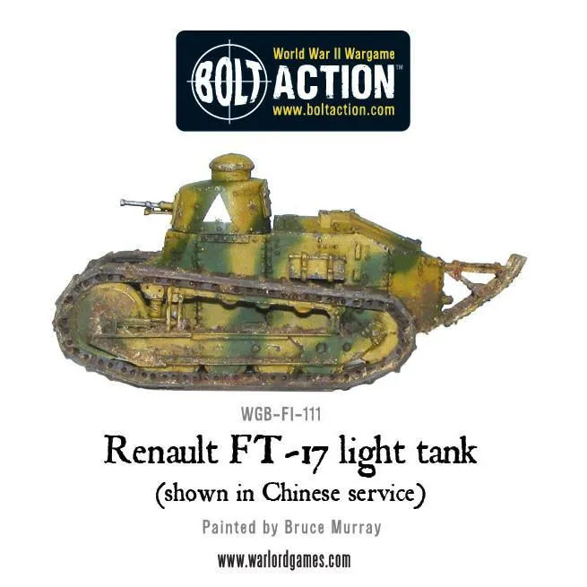 Warlord Games Bolt Action Renault FT-17 char miniature 1/56