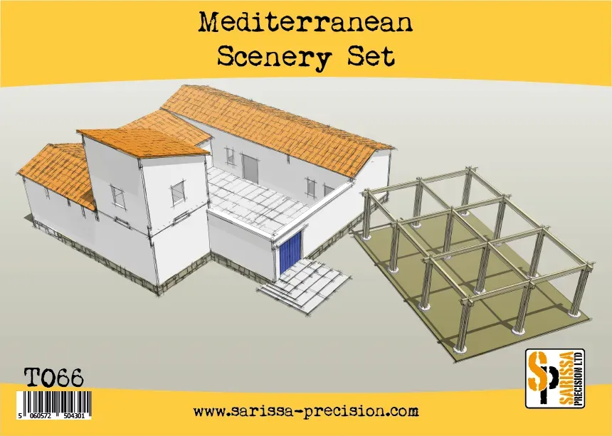Bolt Action Mediterranean Scenery Set décor MDF villa