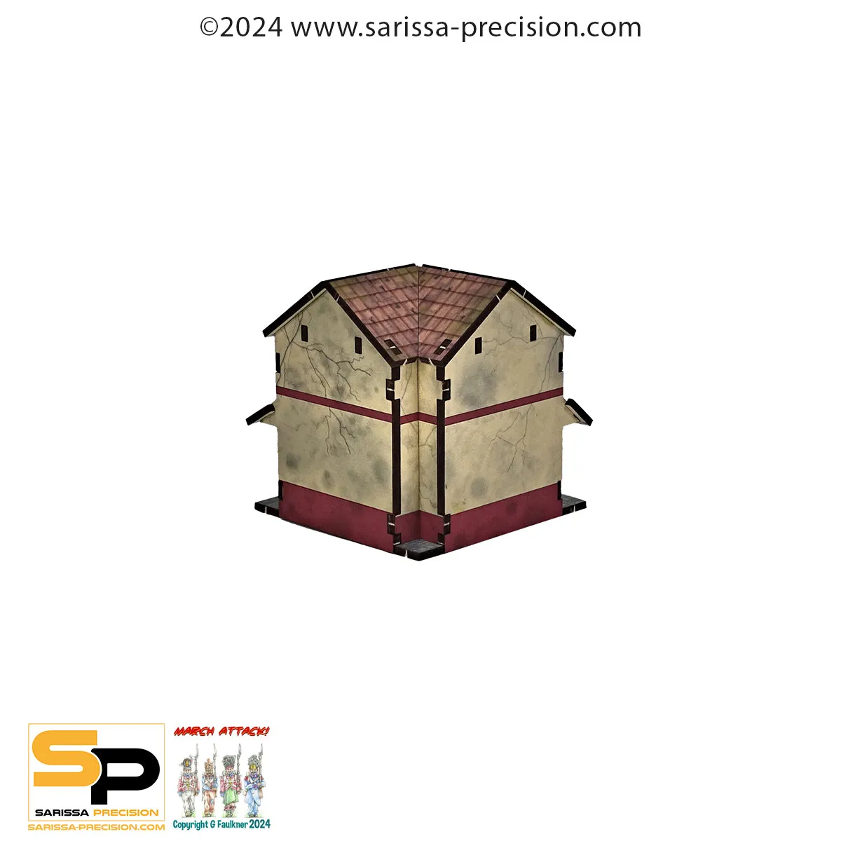 Bolt Action 15mm Rome Insula Corner 1 bâtiment MDF prépeint