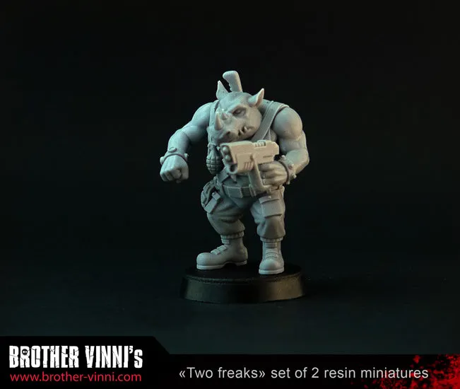 Brother Vinni Two Freaks figurine résine 28mm monstres x2