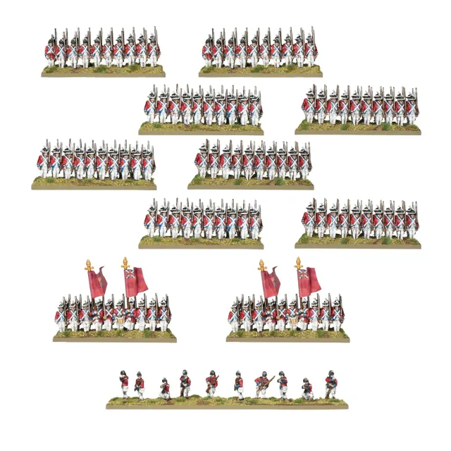 Black Powder Epic Battles Revolution! British Foot Guard figurines 2 régiments