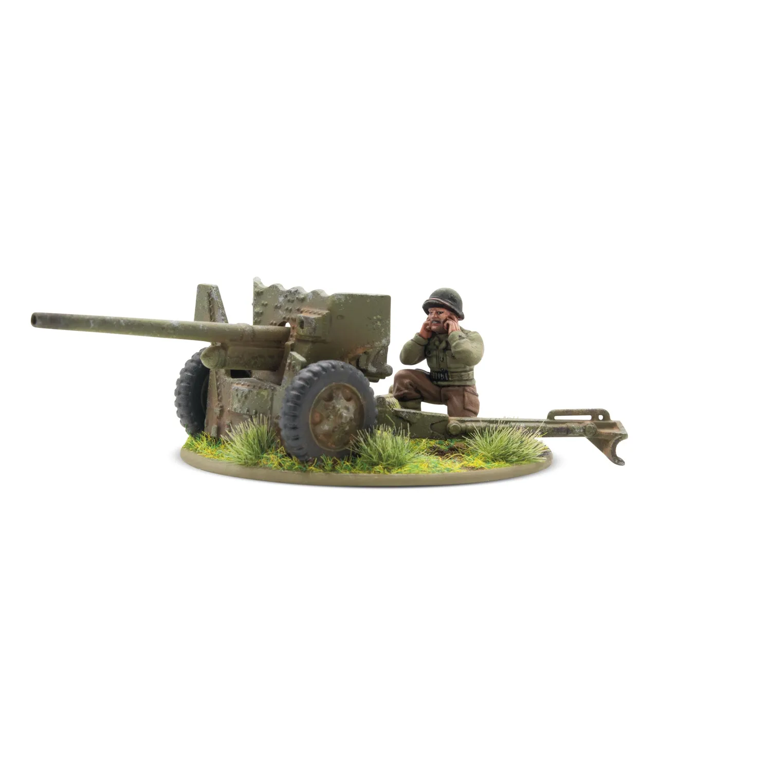 Bolt Action US 57mm anti-tank gun canon antichar plastique