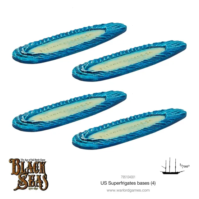 Black Seas US Superfrigate Bases socles résine