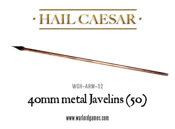 Warlord Games Hail Caesar Javelots métal 40mm x50 acier