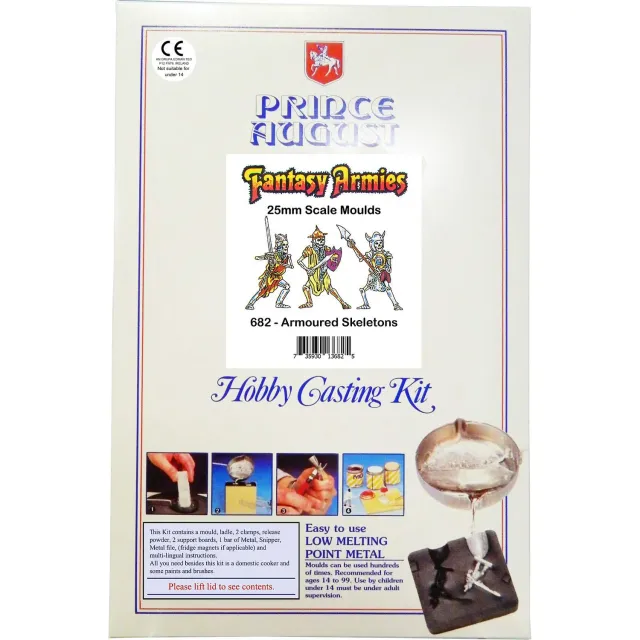 Prince August PA13682 kit de moulage figurines 25 mm squelettes blindés