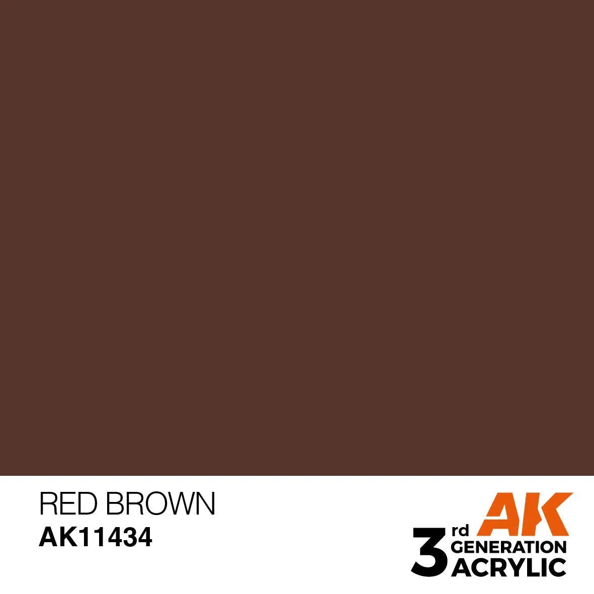 AK Interactive 3Gen Red Brown peinture acrylique 17ml marron