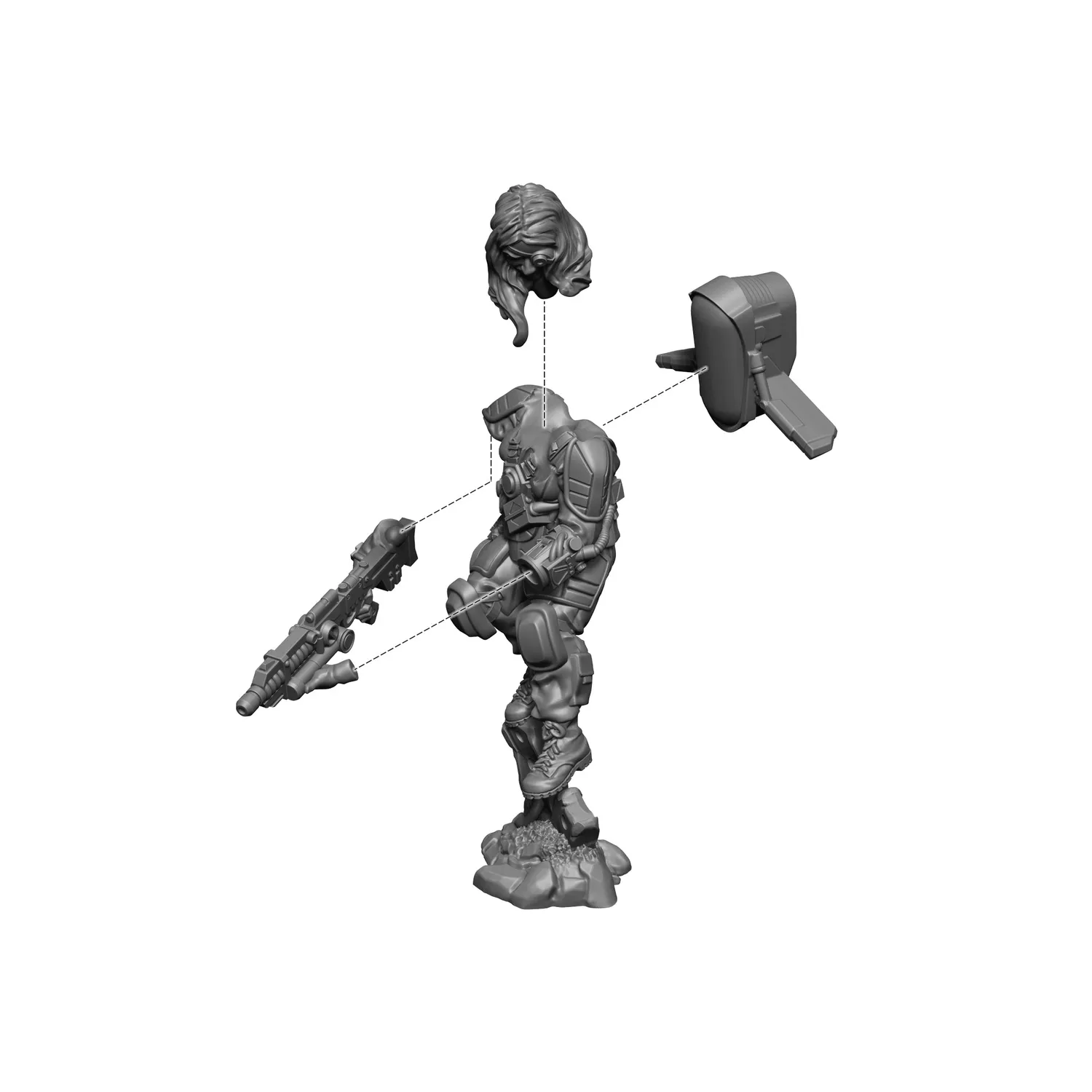 Bolt Action Konflikt 47 Roberta Wells figurine résine Firefly