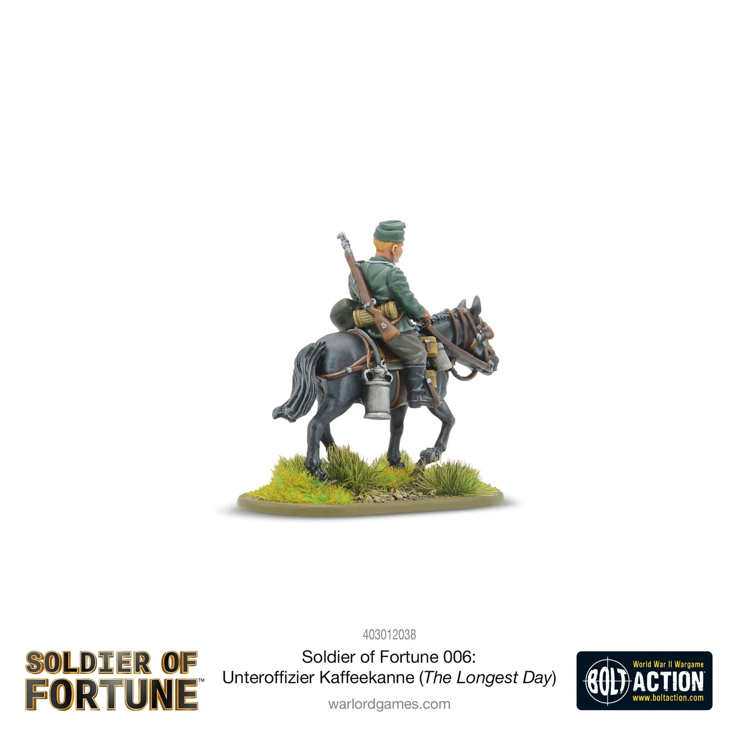 Bolt Action Soldier of Fortune 006 Kaffeekanne figurine métal à cheval