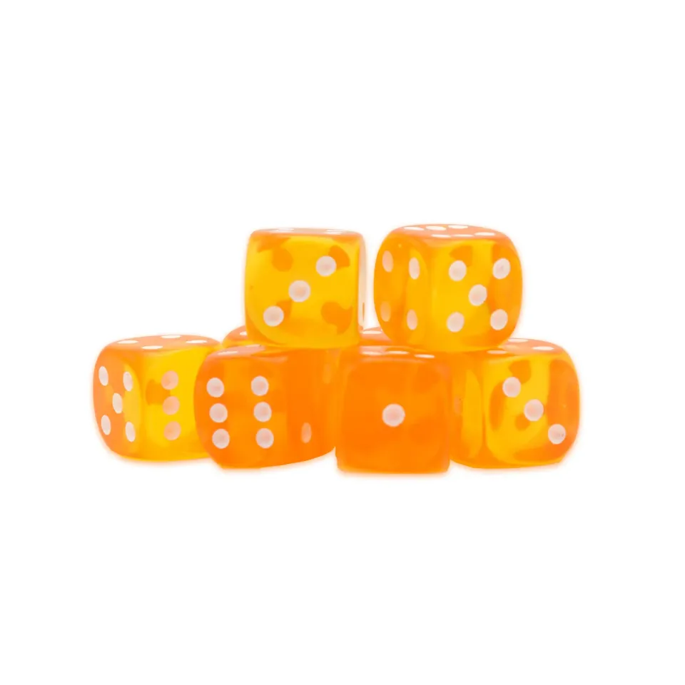 Bolt Action Amber D6 Dice dés six faces ambrés 8 pièces