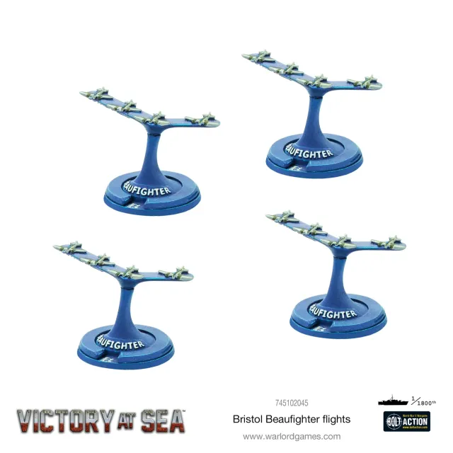 Victory at Sea Bristol Beaufighter avions x4 vols