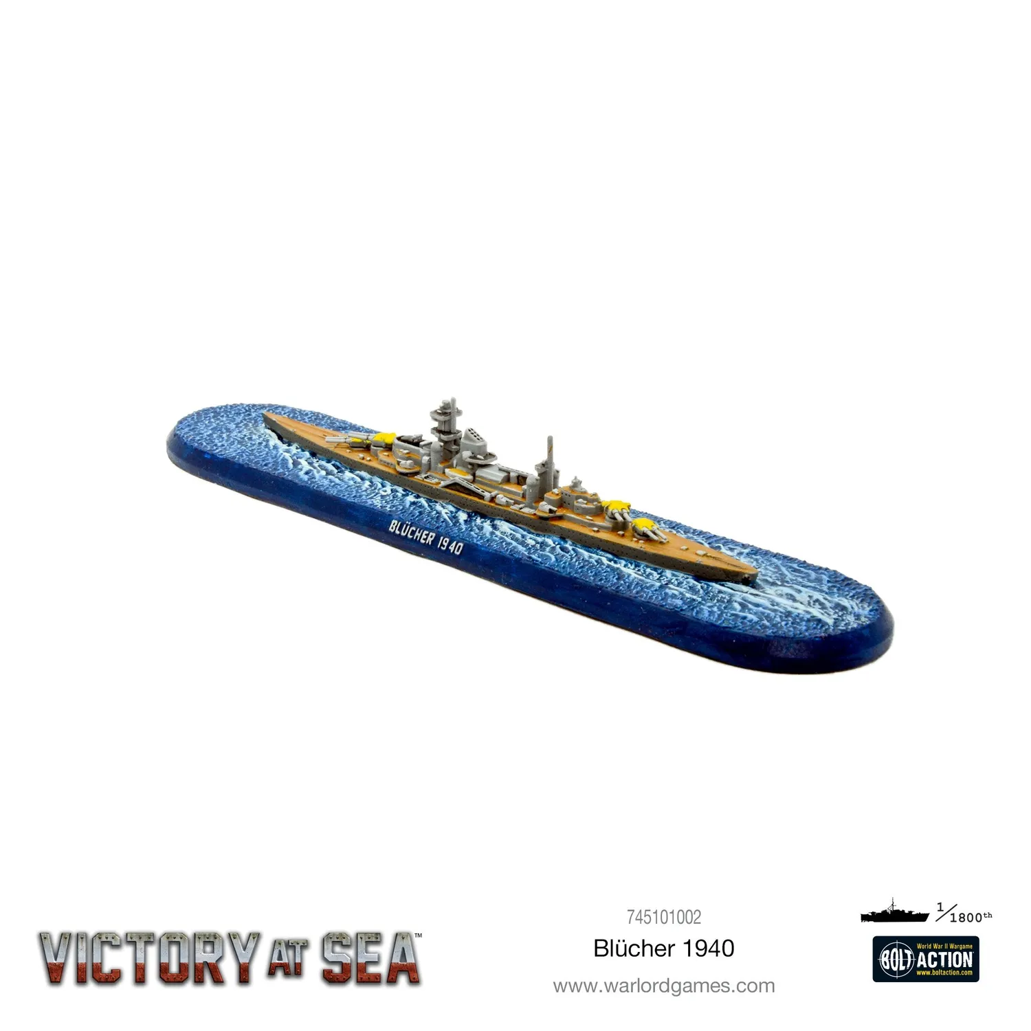 Victory at Sea Blücher croiseur lourd navire résine métal