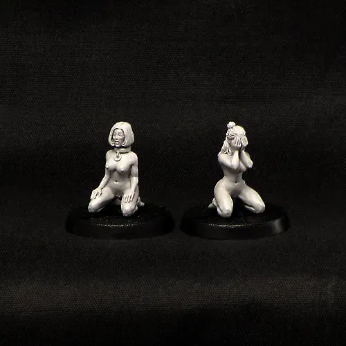 Brother Vinni Slave Girls on knee miniature résine lot de 2 28mm