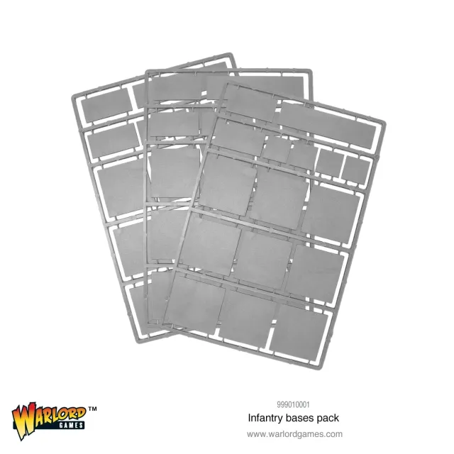 Bolt Action Infantry bases pack socles plastique carrés