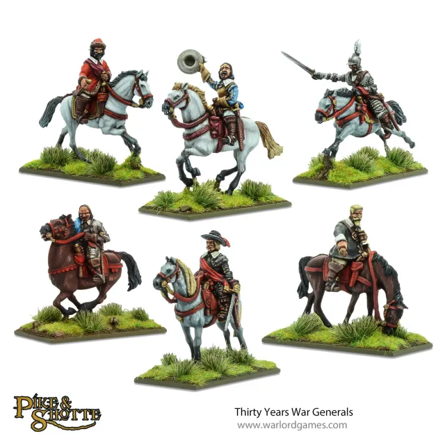 Bolt Action Pike & Shotte Thirty Years War Generals figurines métal x6