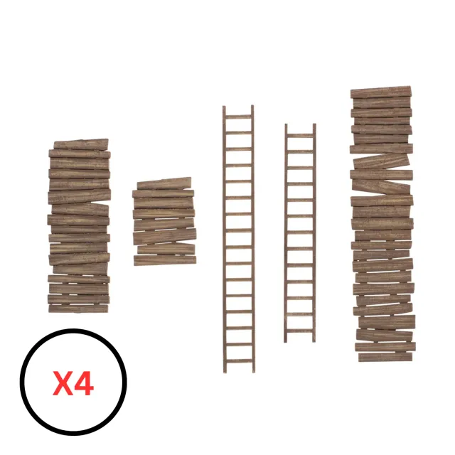 Bolt Action City in Ruins Ladders Walkways décor MDF