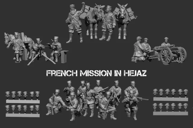 Des Tranchées aux Barricades Hedjaz STL pack 28mm français