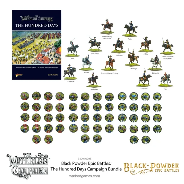 Black Powder Epic Battles The Hundred Days Campaign Bundle livre et commandants