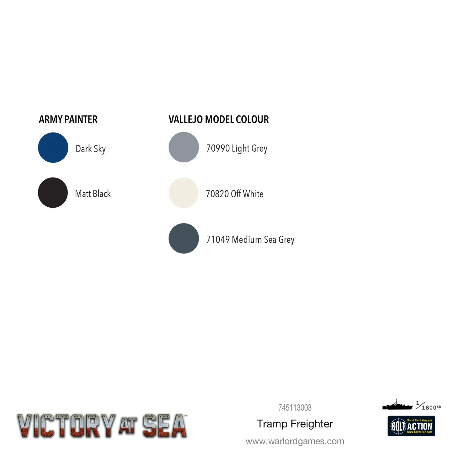 Warlord Games Victory at Sea Tramp Freighter navire résine convoy