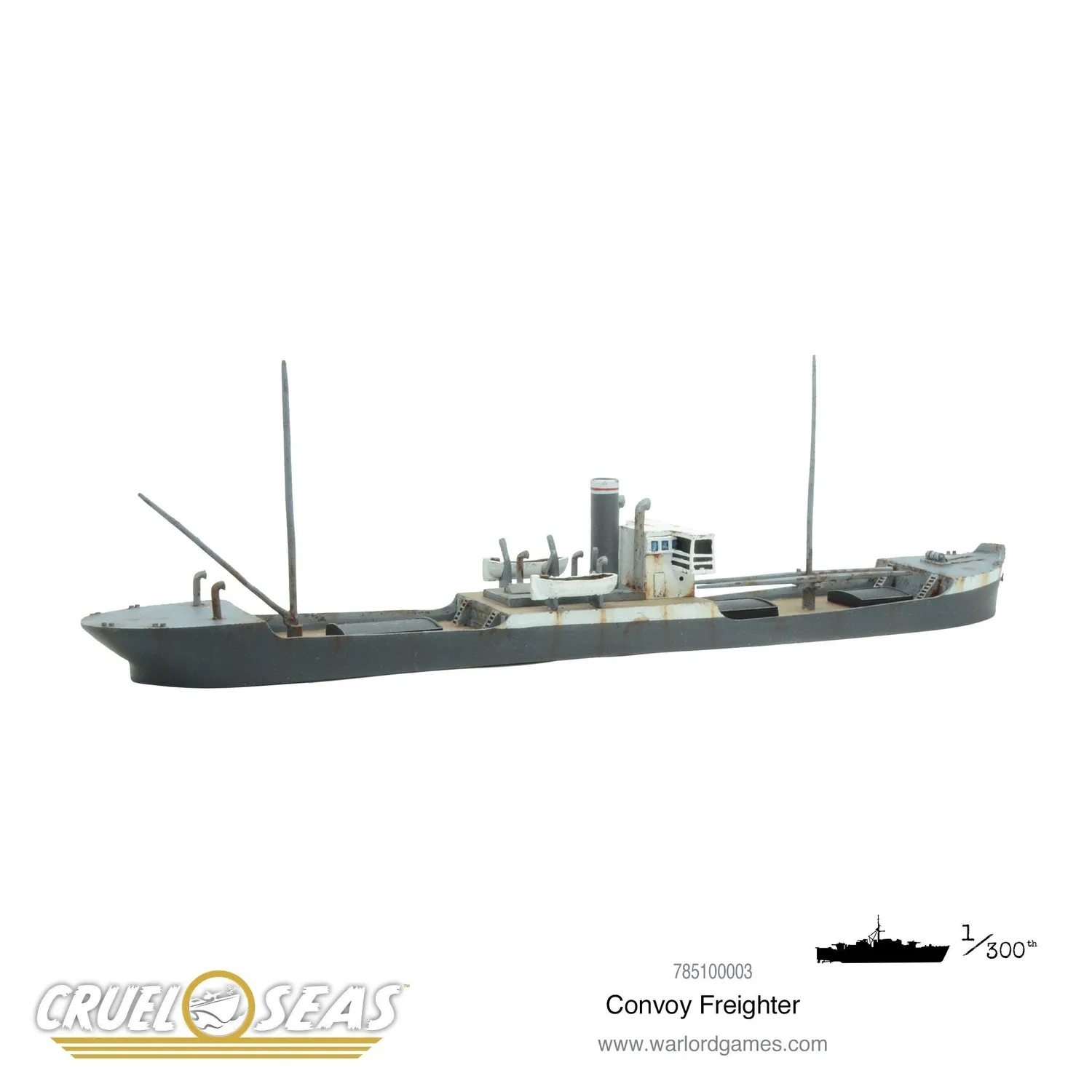 Bolt Action Cruel Seas Convoy Freighter navire résine métal
