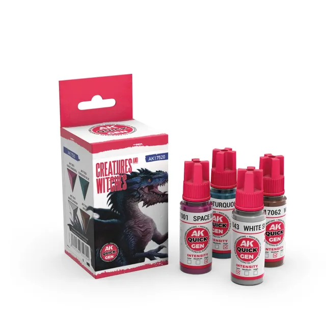 AK Interactive Quick Gen Creatures Witches set 4 peintures