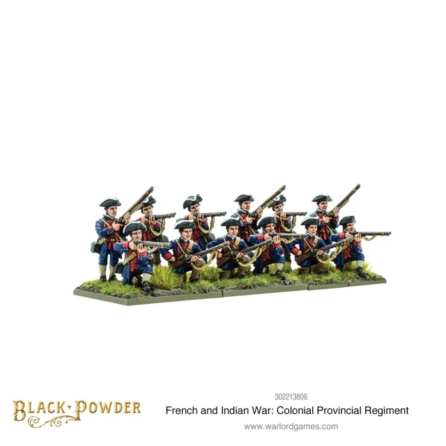 Black Powder Colonial Provincial Regiment boîte 12 figurines métal