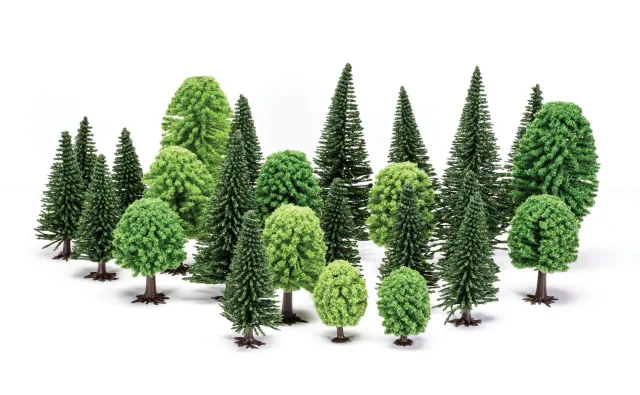 Bolt Action Mixed Trees 5-14cm arbres décor x20