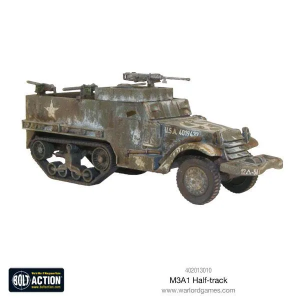 Bolt Action M3A1 Half-track maquette plastique US