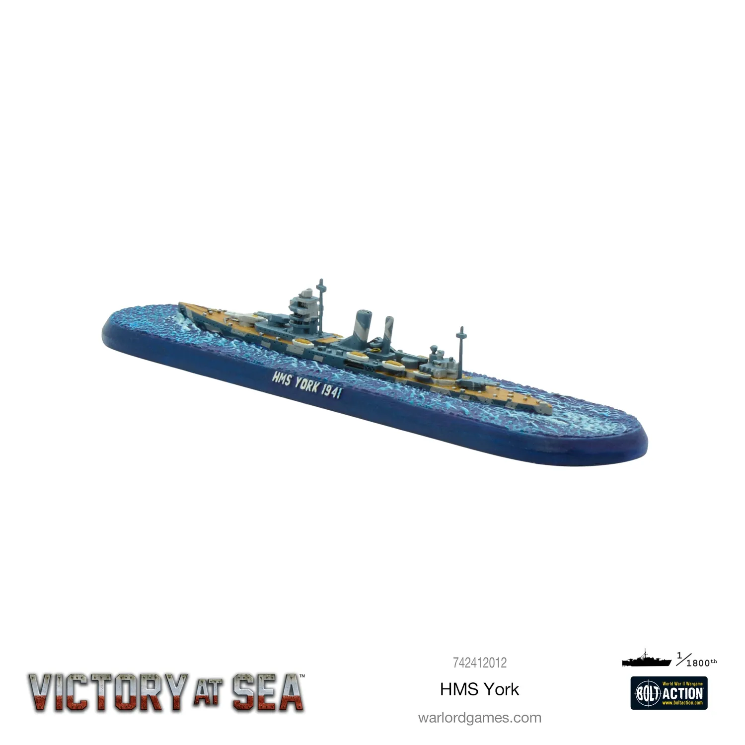 Victory at Sea HMS York navire résine métal