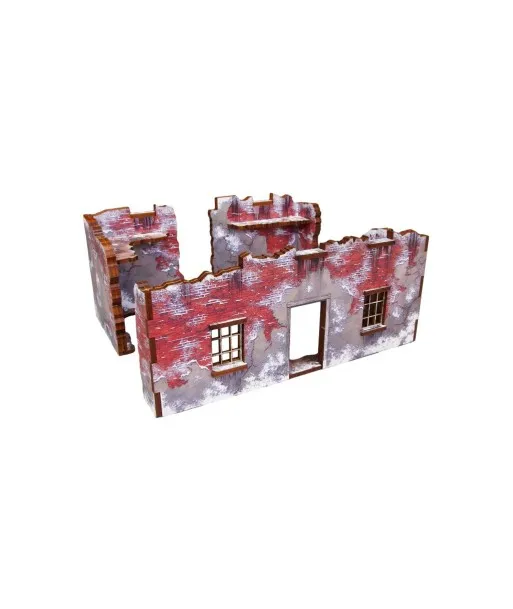 Micro Art Studio maison ruine enneigée décor 28mm 3 parties