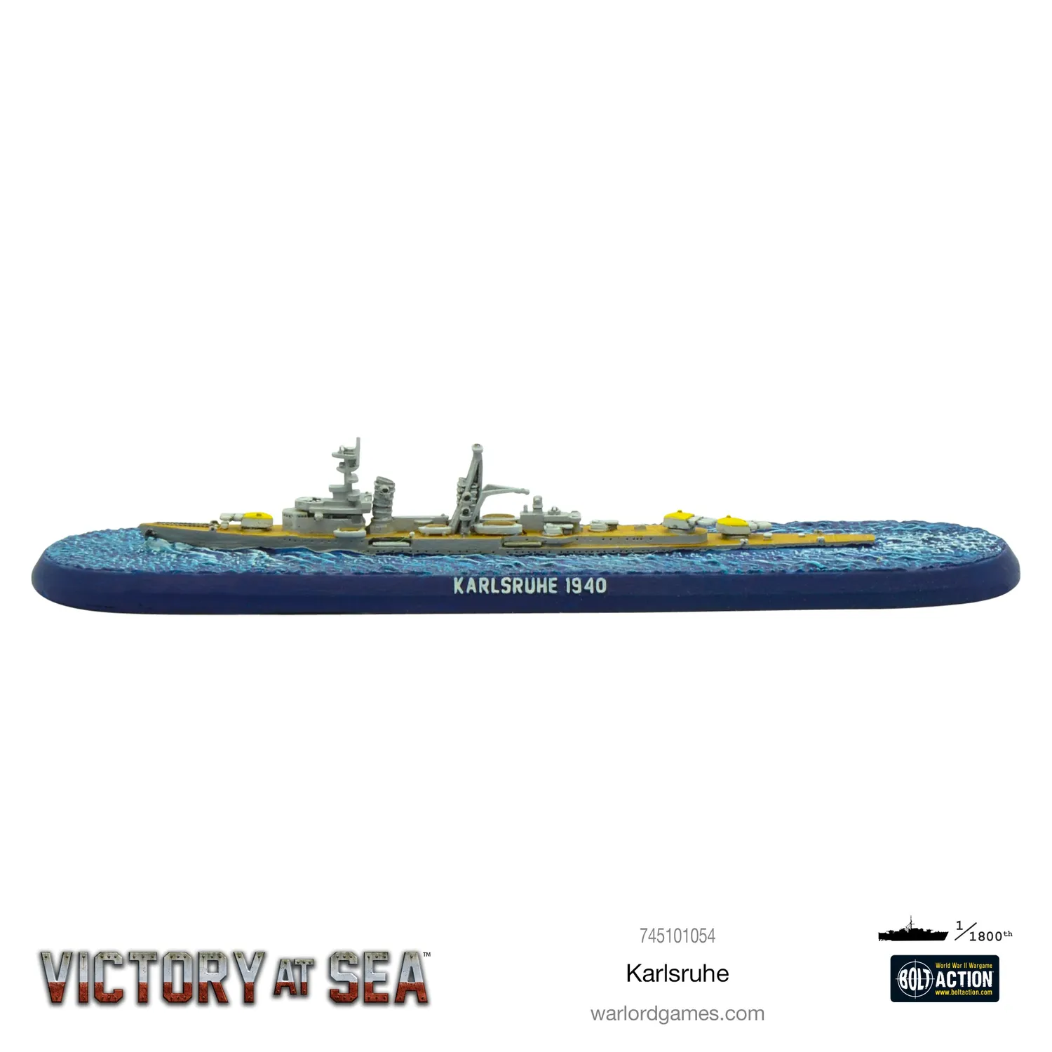 Bolt Action Victory at Sea Karlsruhe navire miniature Kriegsmarine