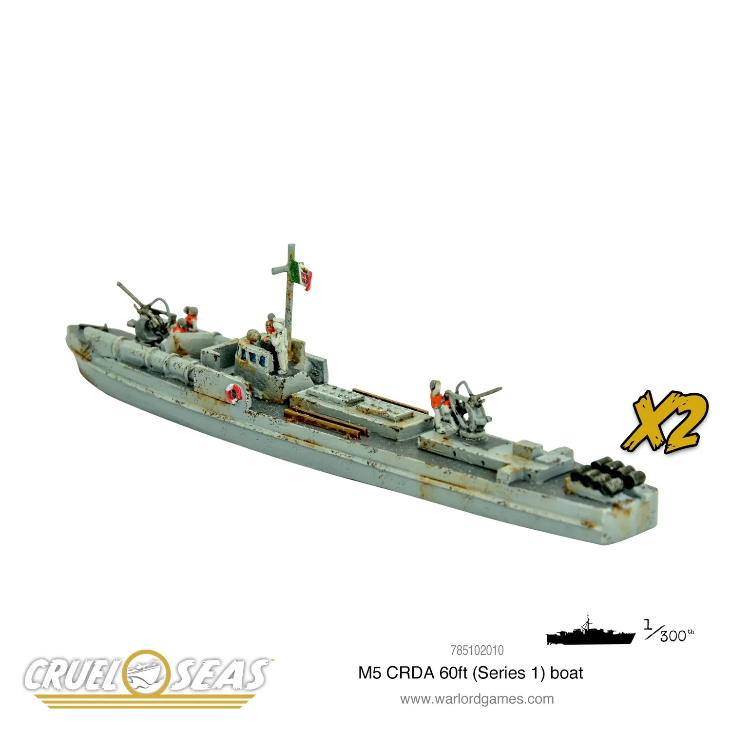 Bolt Action Cruel Seas M5 CRDA 60t bateau 2 navires résine métal