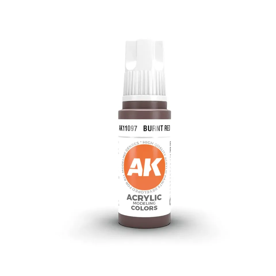AK Interactive 3Gen Burnt Red peinture acrylique 17ml rouge