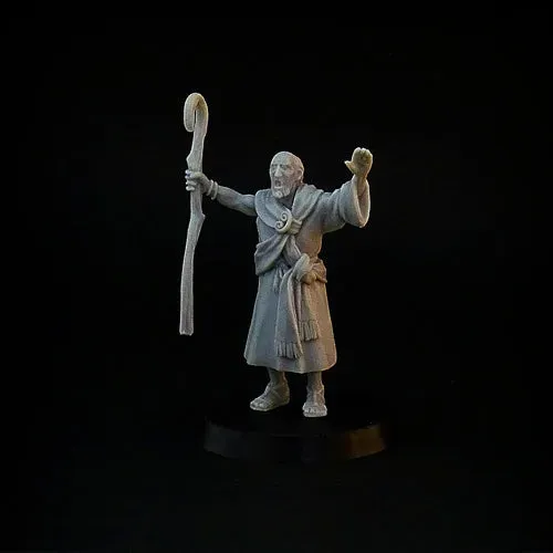 Brother Vinni Prêtre druide figurine 28 mm résine SAGA