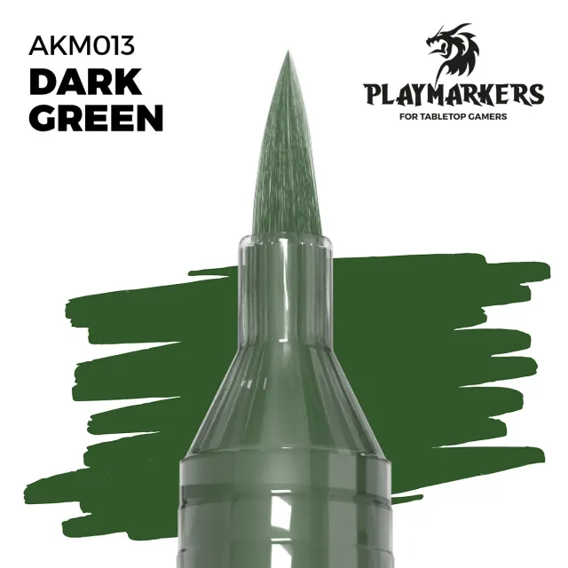 Playmarker Vert Foncé feutre acrylique pointe pinceau mate