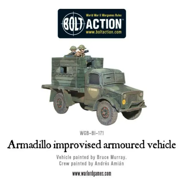 Bolt Action Armadillo véhicule blindé improvisé résine métal