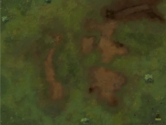 Battlemap Prairie 120x90 cm PVC quadrillée ou non