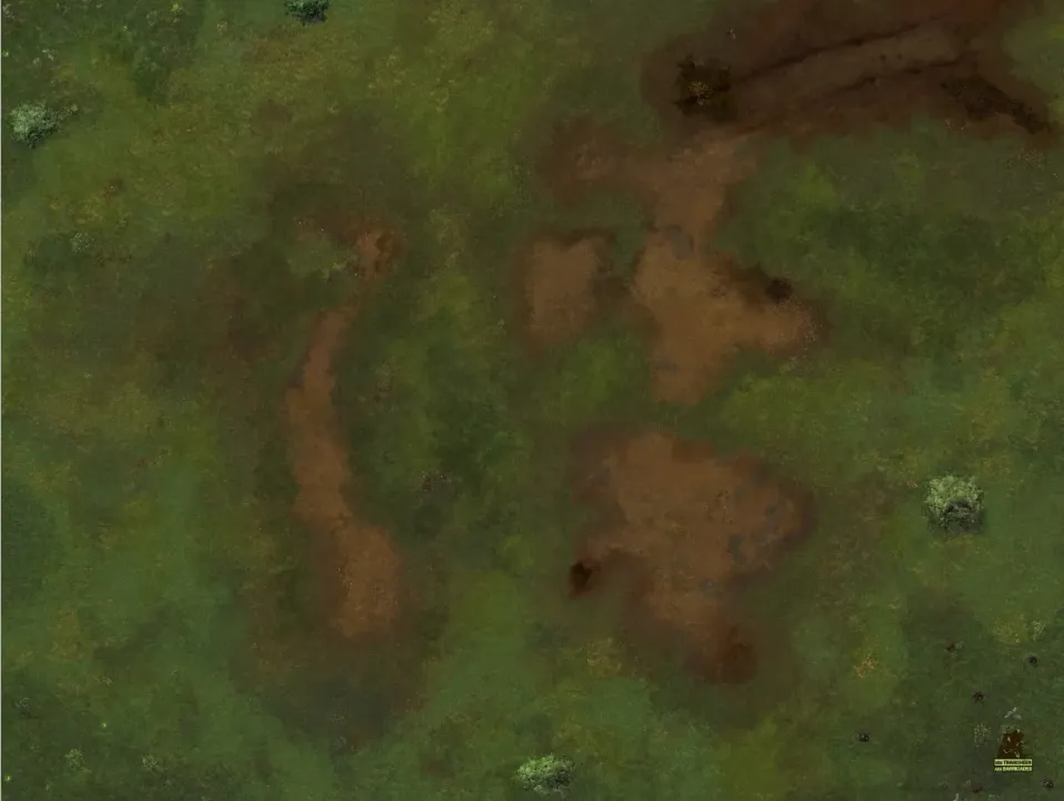 Battlemap Prairie 120x90 cm PVC quadrillée ou non