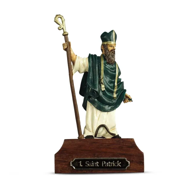 Prince August IHP01 Saint Patrick statue figurine métal 54 mm peinte à la main