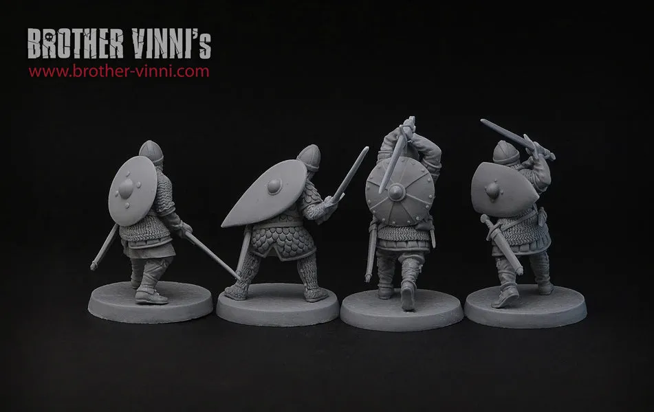 Brother Vinni SAGA Norman Knights figurines 28mm x4
