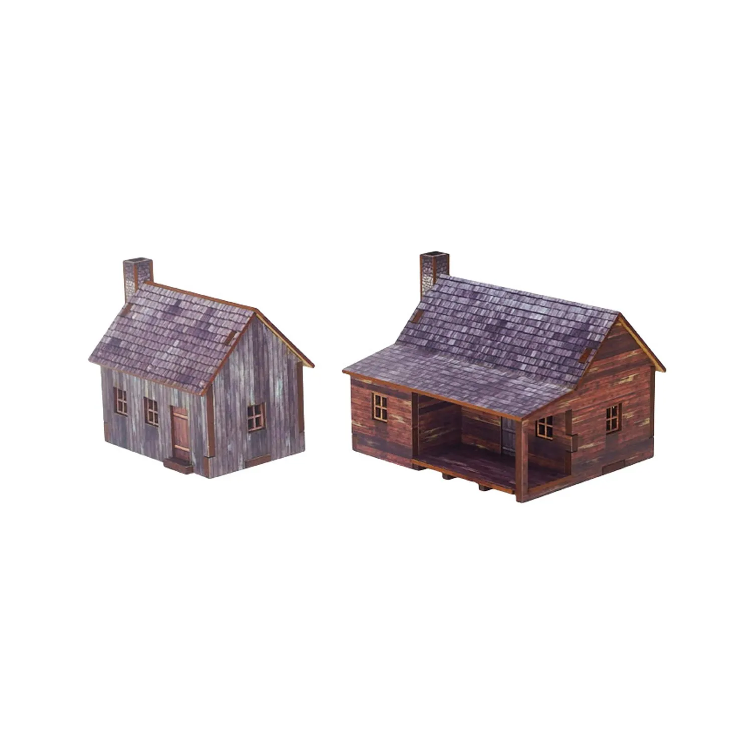 Bolt Action Epic Battles American Houses maisons prépeintes 4 pièces MDF