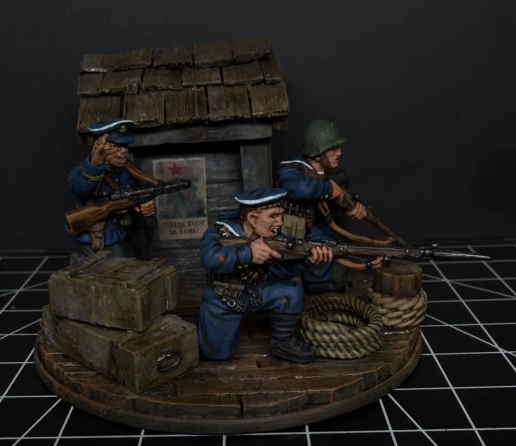Bolt Action Soviet Naval Platoon figurines métal et résine