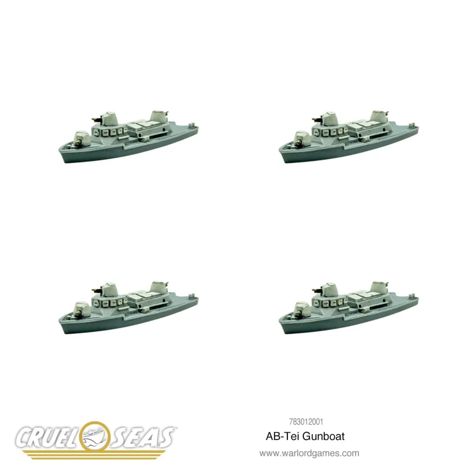 Warlord Cruel Seas AB-Tei Gunboat navire métal